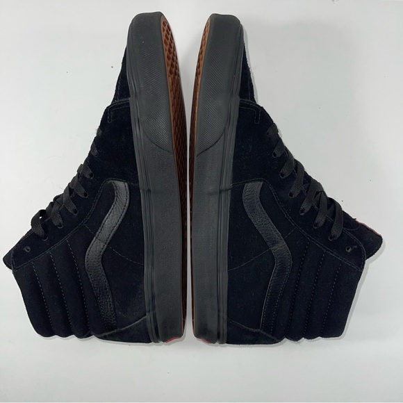 Vans Skate Sk8-Hi Shoe Black Suede Size 9.5 - Picture 5 of 8